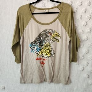 Obey Retro Hawk Ringer Tee Shirt